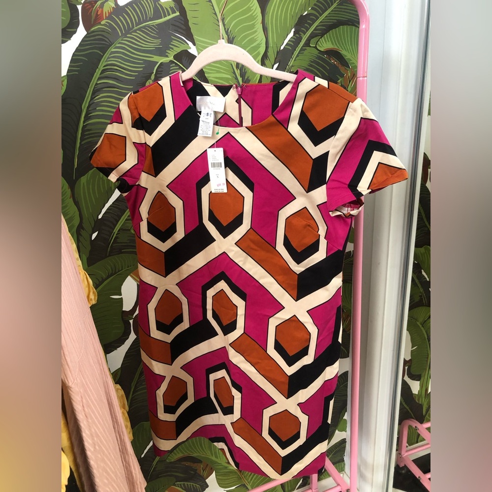 Corey Lynn Calter Geometric Pattern Sheath Dress NWT Size S